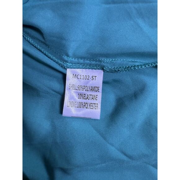 Double Crazy Dress Women Size Small Green Fit and Flare Mini Crotchet Tie E277 - Picture 8 of 12